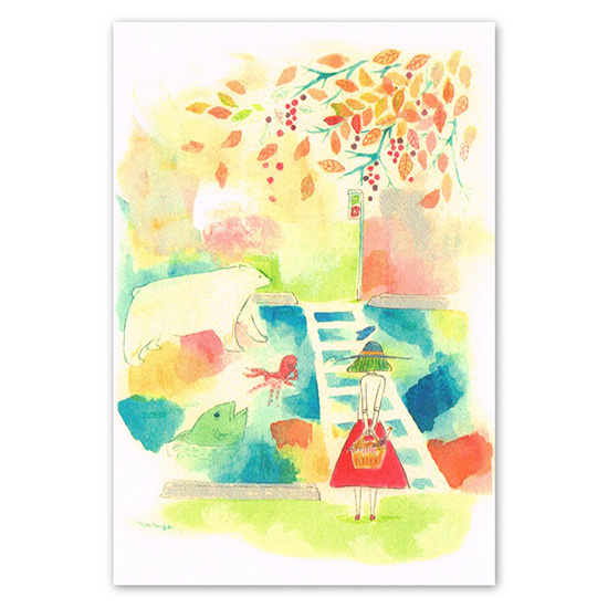 Post card mariya 信号待ち