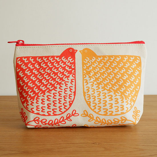 VRANA ポーチ 鳥2羽